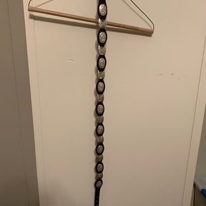 Black belt with silver conchos small